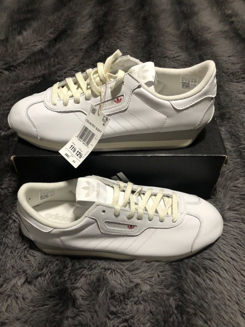 ADIDAS ORIGINALS COUNTRY SOFT RETRO LEATHER Shoes, Size 11.5M/12.5W, IH7095